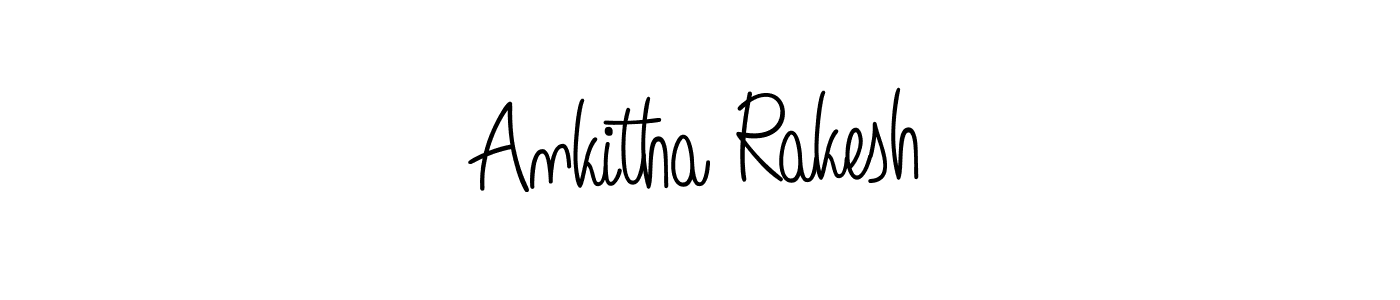 Design your own signature with our free online signature maker. With this signature software, you can create a handwritten (Angelique-Rose-font-FFP) signature for name Ankitha Rakesh. Ankitha Rakesh signature style 5 images and pictures png