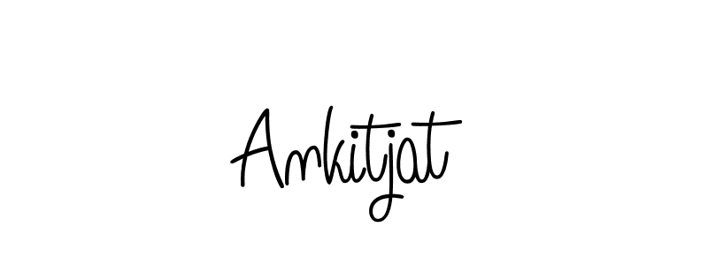 How to make Ankitjat name signature. Use Angelique-Rose-font-FFP style for creating short signs online. This is the latest handwritten sign. Ankitjat signature style 5 images and pictures png