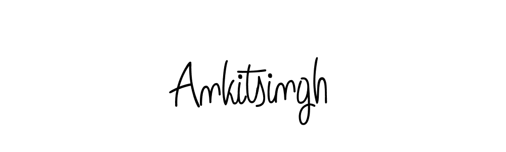 How to make Ankitsingh name signature. Use Angelique-Rose-font-FFP style for creating short signs online. This is the latest handwritten sign. Ankitsingh signature style 5 images and pictures png