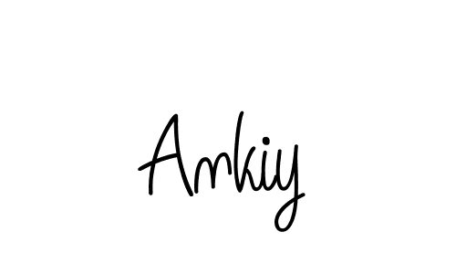 How to make Ankiy name signature. Use Angelique-Rose-font-FFP style for creating short signs online. This is the latest handwritten sign. Ankiy signature style 5 images and pictures png