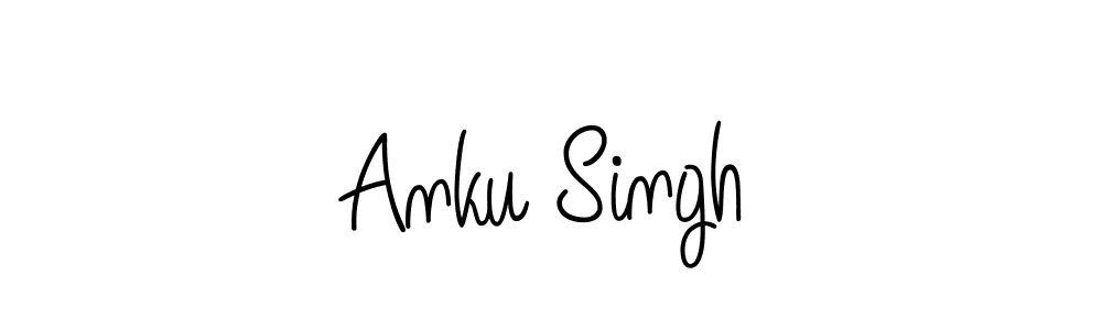 The best way (Angelique-Rose-font-FFP) to make a short signature is to pick only two or three words in your name. The name Anku Singh include a total of six letters. For converting this name. Anku Singh signature style 5 images and pictures png