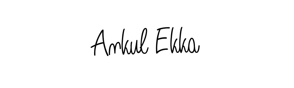 Use a signature maker to create a handwritten signature online. With this signature software, you can design (Angelique-Rose-font-FFP) your own signature for name Ankul Ekka. Ankul Ekka signature style 5 images and pictures png