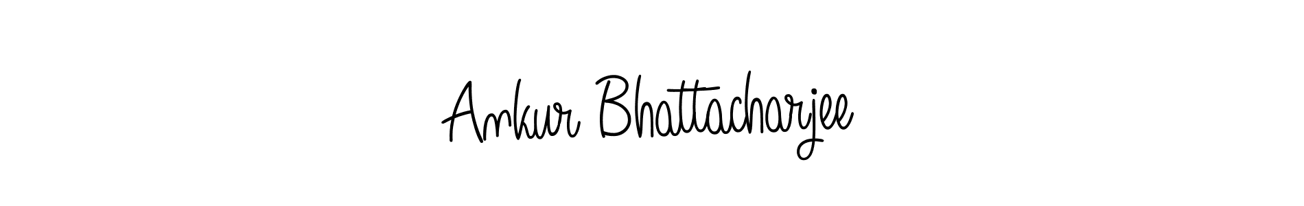 You should practise on your own different ways (Angelique-Rose-font-FFP) to write your name (Ankur Bhattacharjee) in signature. don't let someone else do it for you. Ankur Bhattacharjee signature style 5 images and pictures png
