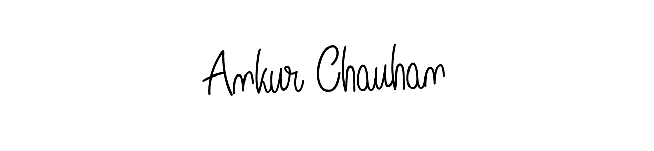 You should practise on your own different ways (Angelique-Rose-font-FFP) to write your name (Ankur Chauhan) in signature. don't let someone else do it for you. Ankur Chauhan signature style 5 images and pictures png