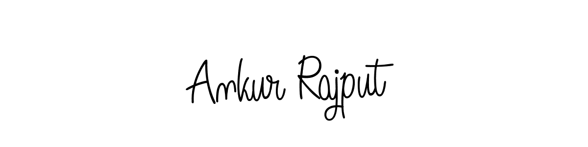 Use a signature maker to create a handwritten signature online. With this signature software, you can design (Angelique-Rose-font-FFP) your own signature for name Ankur Rajput. Ankur Rajput signature style 5 images and pictures png