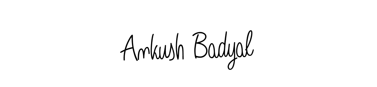 Make a beautiful signature design for name Ankush Badyal. With this signature (Angelique-Rose-font-FFP) style, you can create a handwritten signature for free. Ankush Badyal signature style 5 images and pictures png