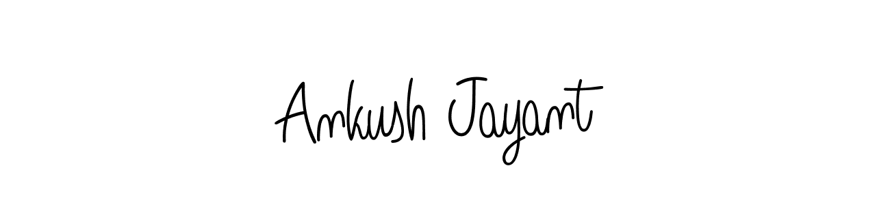 You should practise on your own different ways (Angelique-Rose-font-FFP) to write your name (Ankush Jayant) in signature. don't let someone else do it for you. Ankush Jayant signature style 5 images and pictures png