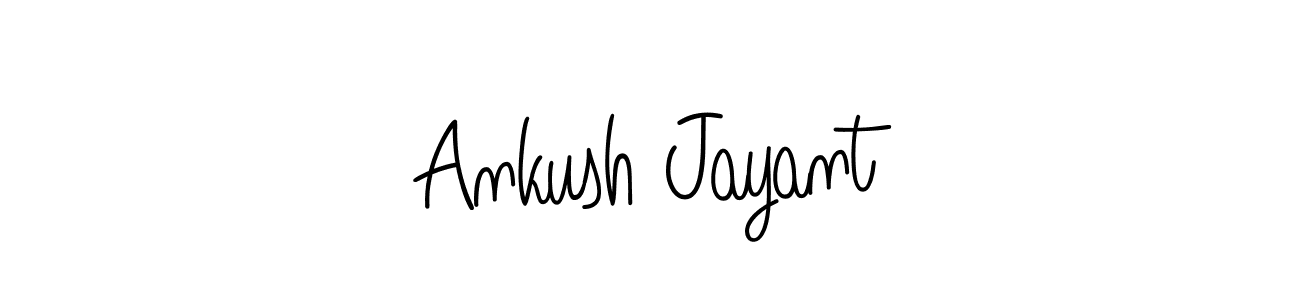 You should practise on your own different ways (Angelique-Rose-font-FFP) to write your name (Ankush Jayant) in signature. don't let someone else do it for you. Ankush Jayant signature style 5 images and pictures png