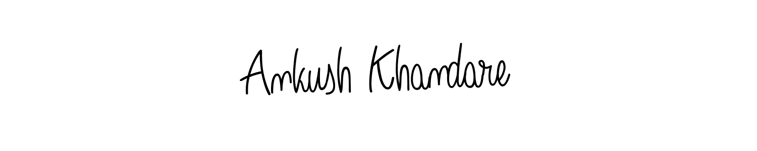 Ankush Khandare stylish signature style. Best Handwritten Sign (Angelique-Rose-font-FFP) for my name. Handwritten Signature Collection Ideas for my name Ankush Khandare. Ankush Khandare signature style 5 images and pictures png