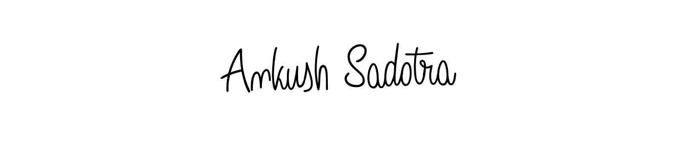 Use a signature maker to create a handwritten signature online. With this signature software, you can design (Angelique-Rose-font-FFP) your own signature for name Ankush Sadotra. Ankush Sadotra signature style 5 images and pictures png