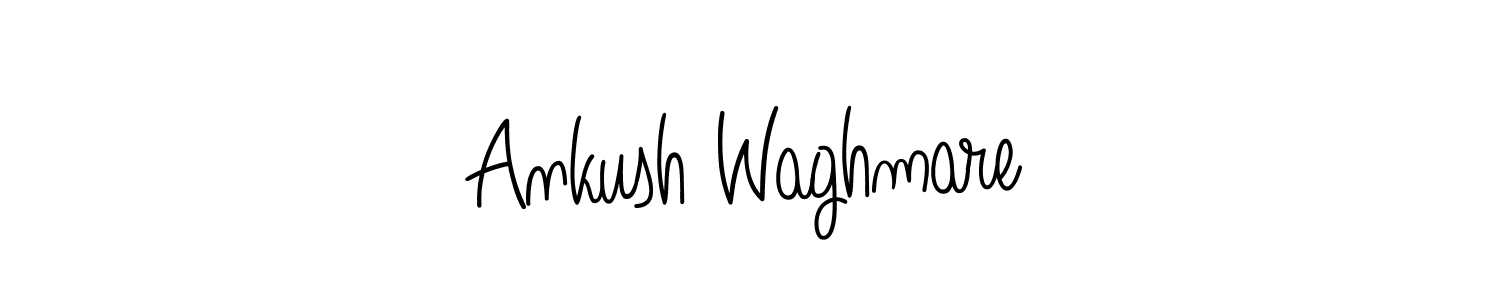 The best way (Angelique-Rose-font-FFP) to make a short signature is to pick only two or three words in your name. The name Ankush Waghmare include a total of six letters. For converting this name. Ankush Waghmare signature style 5 images and pictures png