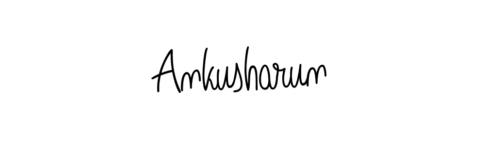 Design your own signature with our free online signature maker. With this signature software, you can create a handwritten (Angelique-Rose-font-FFP) signature for name Ankusharun. Ankusharun signature style 5 images and pictures png