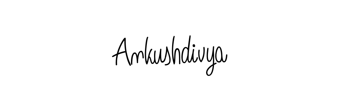 The best way (Angelique-Rose-font-FFP) to make a short signature is to pick only two or three words in your name. The name Ankushdivya include a total of six letters. For converting this name. Ankushdivya signature style 5 images and pictures png