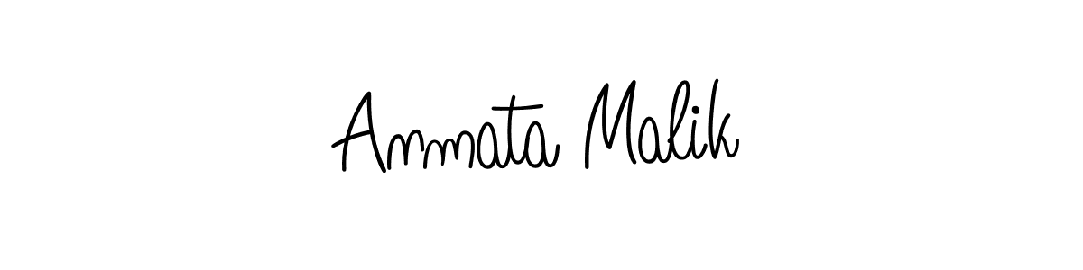 Use a signature maker to create a handwritten signature online. With this signature software, you can design (Angelique-Rose-font-FFP) your own signature for name Anmata Malik. Anmata Malik signature style 5 images and pictures png