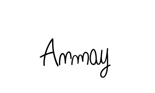 Make a beautiful signature design for name Anmay. With this signature (Angelique-Rose-font-FFP) style, you can create a handwritten signature for free. Anmay signature style 5 images and pictures png