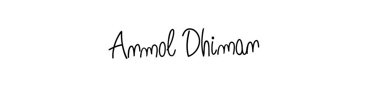 Also we have Anmol Dhiman name is the best signature style. Create professional handwritten signature collection using Angelique-Rose-font-FFP autograph style. Anmol Dhiman signature style 5 images and pictures png