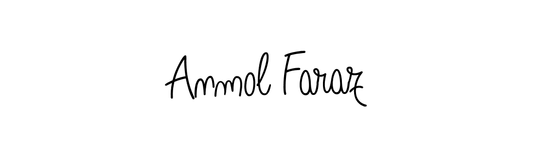 Make a beautiful signature design for name Anmol Faraz. With this signature (Angelique-Rose-font-FFP) style, you can create a handwritten signature for free. Anmol Faraz signature style 5 images and pictures png