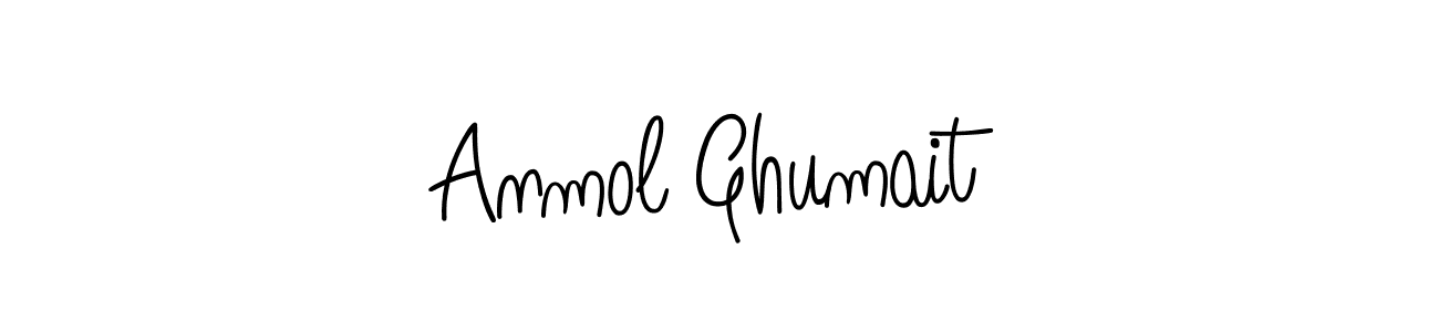 Create a beautiful signature design for name Anmol Ghumait. With this signature (Angelique-Rose-font-FFP) fonts, you can make a handwritten signature for free. Anmol Ghumait signature style 5 images and pictures png
