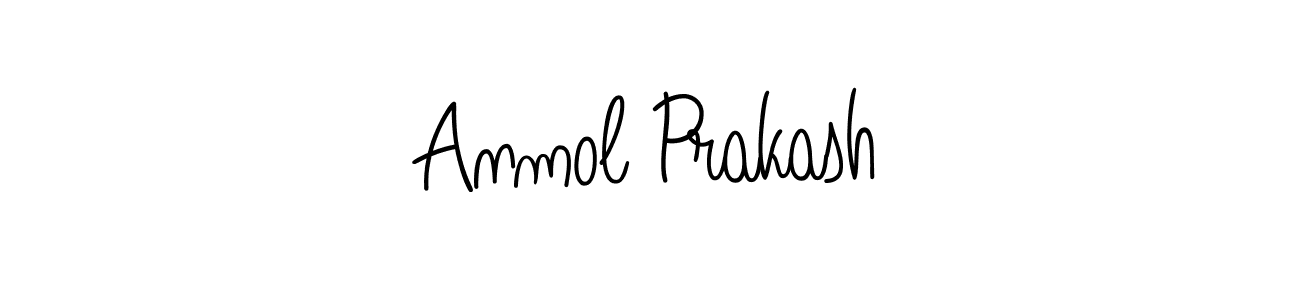 How to make Anmol Prakash name signature. Use Angelique-Rose-font-FFP style for creating short signs online. This is the latest handwritten sign. Anmol Prakash signature style 5 images and pictures png