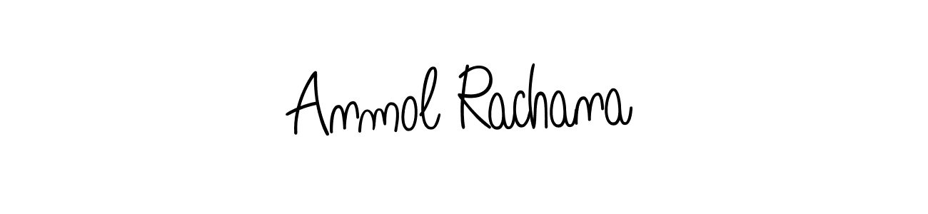 Anmol Rachana stylish signature style. Best Handwritten Sign (Angelique-Rose-font-FFP) for my name. Handwritten Signature Collection Ideas for my name Anmol Rachana. Anmol Rachana signature style 5 images and pictures png