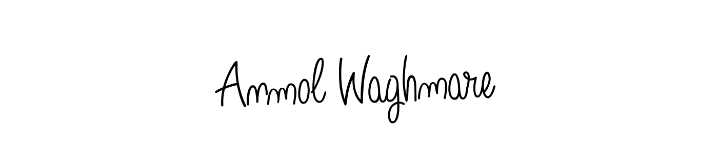 The best way (Angelique-Rose-font-FFP) to make a short signature is to pick only two or three words in your name. The name Anmol Waghmare include a total of six letters. For converting this name. Anmol Waghmare signature style 5 images and pictures png