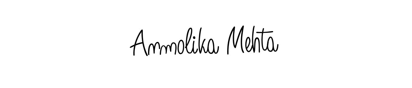 Create a beautiful signature design for name Anmolika Mehta. With this signature (Angelique-Rose-font-FFP) fonts, you can make a handwritten signature for free. Anmolika Mehta signature style 5 images and pictures png