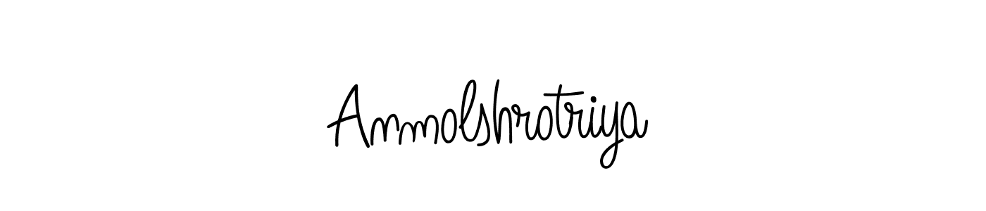 How to Draw Anmolshrotriya signature style? Angelique-Rose-font-FFP is a latest design signature styles for name Anmolshrotriya. Anmolshrotriya signature style 5 images and pictures png