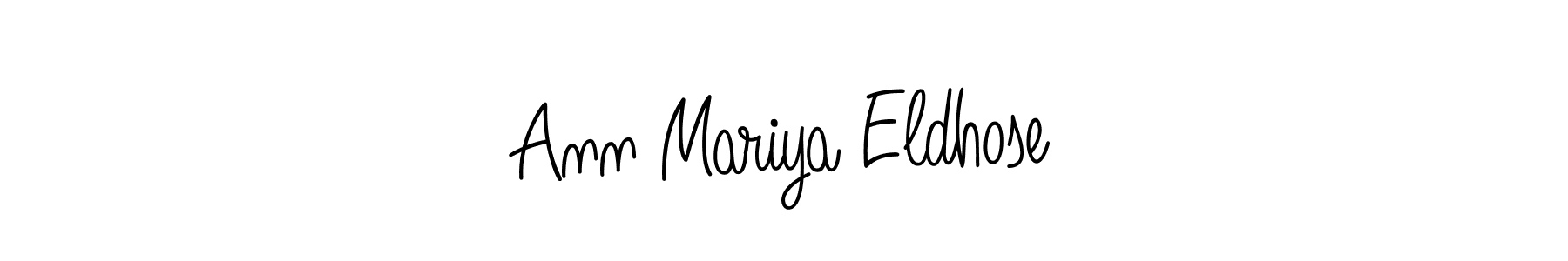Create a beautiful signature design for name Ann Mariya Eldhose. With this signature (Angelique-Rose-font-FFP) fonts, you can make a handwritten signature for free. Ann Mariya Eldhose signature style 5 images and pictures png