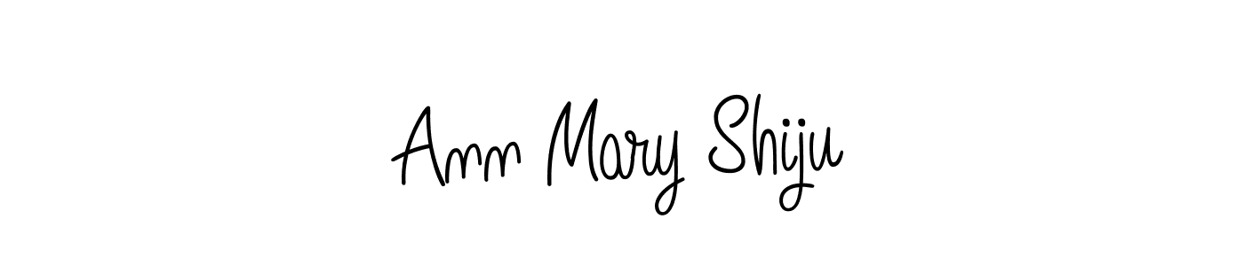 How to make Ann Mary Shiju name signature. Use Angelique-Rose-font-FFP style for creating short signs online. This is the latest handwritten sign. Ann Mary Shiju signature style 5 images and pictures png
