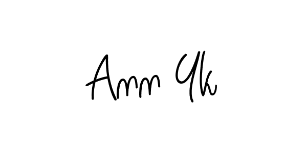 How to make Ann Yk name signature. Use Angelique-Rose-font-FFP style for creating short signs online. This is the latest handwritten sign. Ann Yk signature style 5 images and pictures png