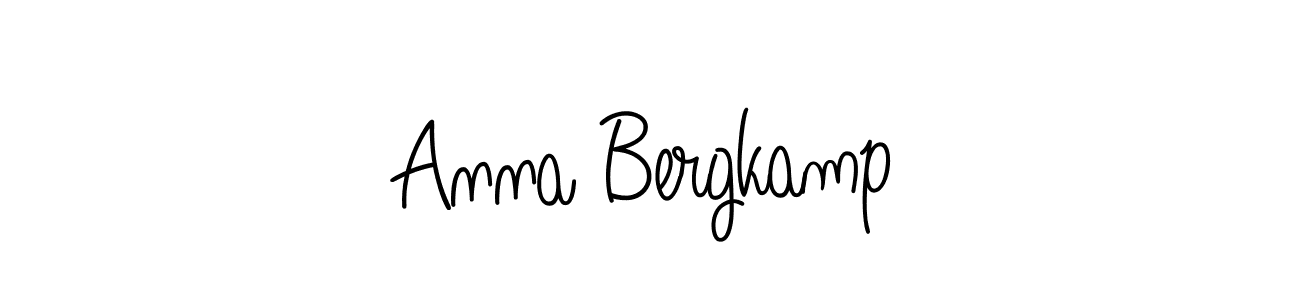 How to make Anna Bergkamp name signature. Use Angelique-Rose-font-FFP style for creating short signs online. This is the latest handwritten sign. Anna Bergkamp signature style 5 images and pictures png