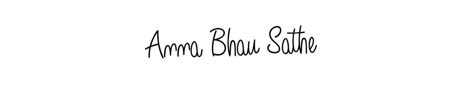 How to make Anna Bhau Sathe name signature. Use Angelique-Rose-font-FFP style for creating short signs online. This is the latest handwritten sign. Anna Bhau Sathe signature style 5 images and pictures png