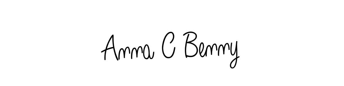 You should practise on your own different ways (Angelique-Rose-font-FFP) to write your name (Anna C Benny) in signature. don't let someone else do it for you. Anna C Benny signature style 5 images and pictures png