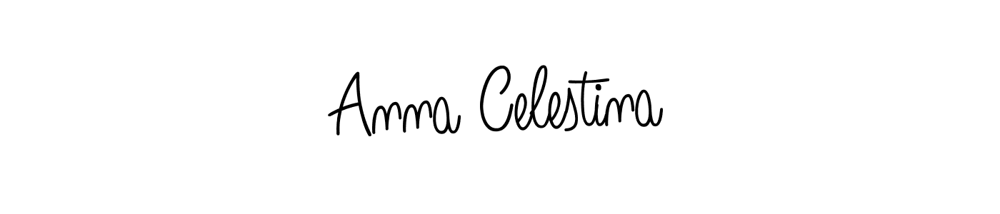 How to make Anna Celestina name signature. Use Angelique-Rose-font-FFP style for creating short signs online. This is the latest handwritten sign. Anna Celestina signature style 5 images and pictures png