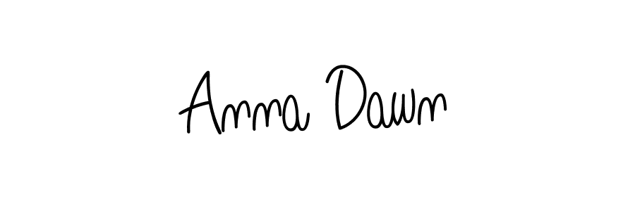 Anna Dawn stylish signature style. Best Handwritten Sign (Angelique-Rose-font-FFP) for my name. Handwritten Signature Collection Ideas for my name Anna Dawn. Anna Dawn signature style 5 images and pictures png
