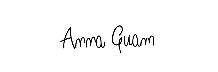 How to make Anna Guam name signature. Use Angelique-Rose-font-FFP style for creating short signs online. This is the latest handwritten sign. Anna Guam signature style 5 images and pictures png
