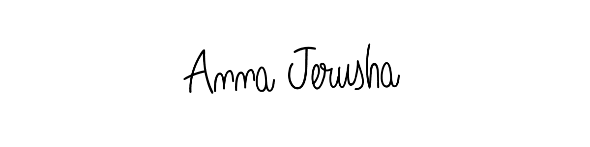 Anna Jerusha stylish signature style. Best Handwritten Sign (Angelique-Rose-font-FFP) for my name. Handwritten Signature Collection Ideas for my name Anna Jerusha. Anna Jerusha signature style 5 images and pictures png