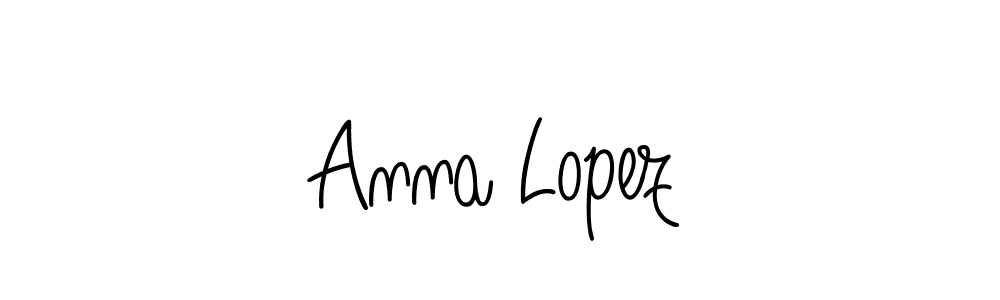 You should practise on your own different ways (Angelique-Rose-font-FFP) to write your name (Anna Lopez) in signature. don't let someone else do it for you. Anna Lopez signature style 5 images and pictures png