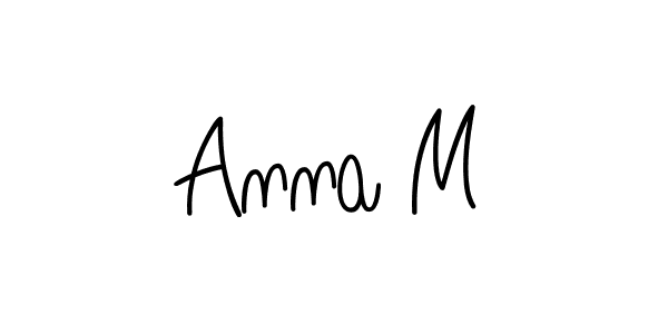 Make a beautiful signature design for name Anna M. With this signature (Angelique-Rose-font-FFP) style, you can create a handwritten signature for free. Anna M signature style 5 images and pictures png