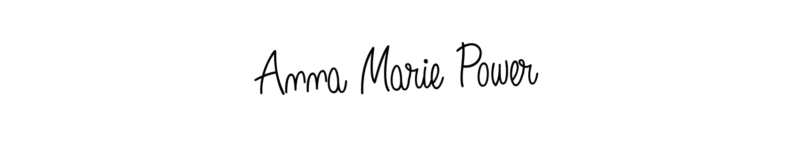 Use a signature maker to create a handwritten signature online. With this signature software, you can design (Angelique-Rose-font-FFP) your own signature for name Anna Marie Power. Anna Marie Power signature style 5 images and pictures png