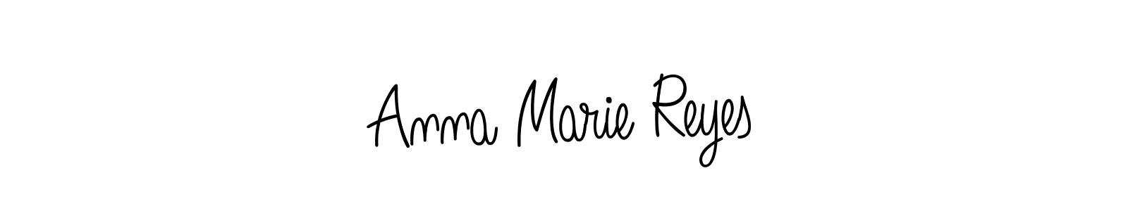 How to make Anna Marie Reyes name signature. Use Angelique-Rose-font-FFP style for creating short signs online. This is the latest handwritten sign. Anna Marie Reyes signature style 5 images and pictures png