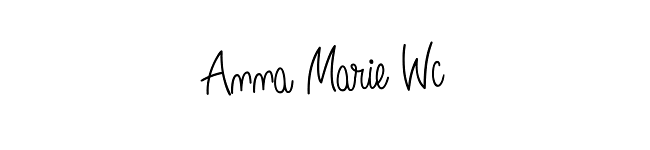 if you are searching for the best signature style for your name Anna Marie Wc. so please give up your signature search. here we have designed multiple signature styles  using Angelique-Rose-font-FFP. Anna Marie Wc signature style 5 images and pictures png