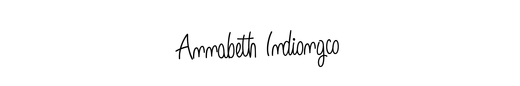 The best way (Angelique-Rose-font-FFP) to make a short signature is to pick only two or three words in your name. The name Annabeth Indiongco include a total of six letters. For converting this name. Annabeth Indiongco signature style 5 images and pictures png