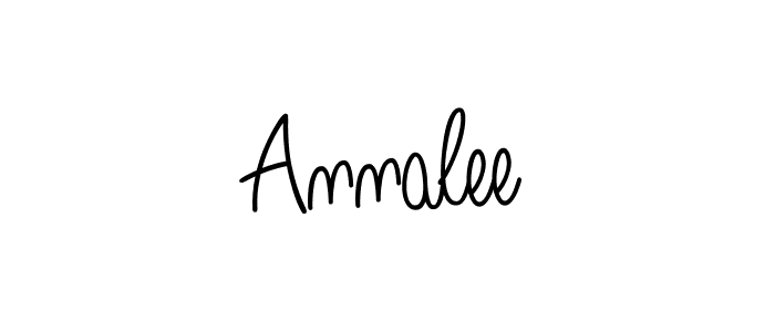 Use a signature maker to create a handwritten signature online. With this signature software, you can design (Angelique-Rose-font-FFP) your own signature for name Annalee. Annalee signature style 5 images and pictures png