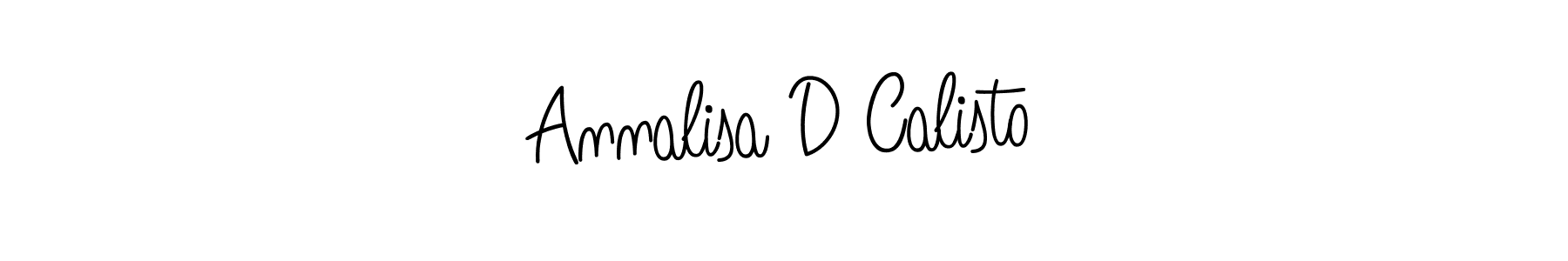 How to make Annalisa D Calisto name signature. Use Angelique-Rose-font-FFP style for creating short signs online. This is the latest handwritten sign. Annalisa D Calisto signature style 5 images and pictures png