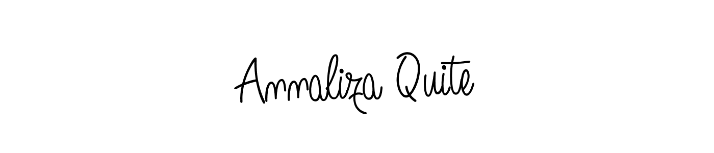 Here are the top 10 professional signature styles for the name Annaliza Quite. These are the best autograph styles you can use for your name. Annaliza Quite signature style 5 images and pictures png