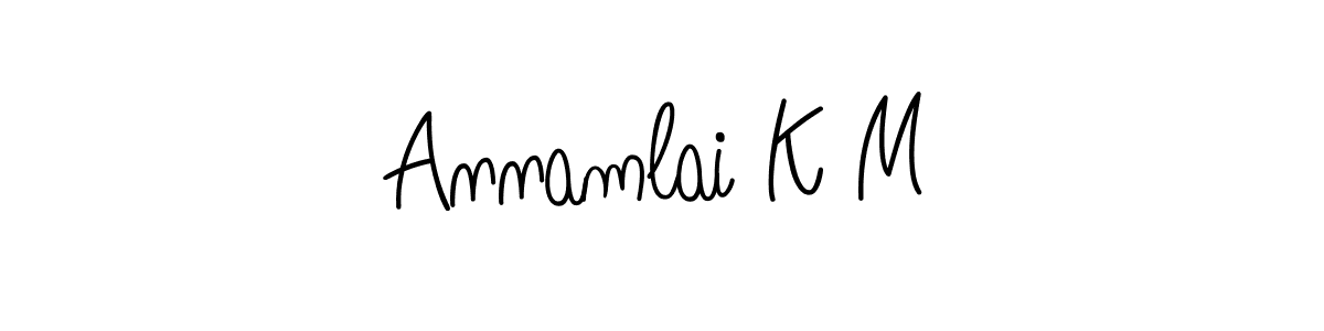 How to Draw Annamlai K M signature style? Angelique-Rose-font-FFP is a latest design signature styles for name Annamlai K M. Annamlai K M signature style 5 images and pictures png