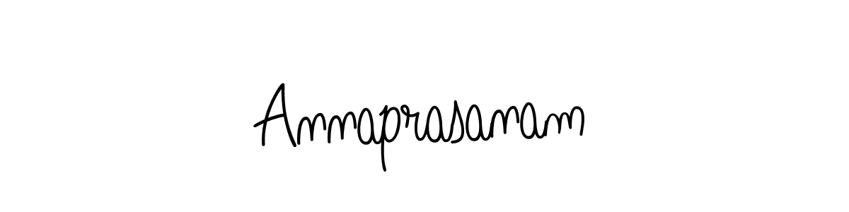 Design your own signature with our free online signature maker. With this signature software, you can create a handwritten (Angelique-Rose-font-FFP) signature for name Annaprasanam. Annaprasanam signature style 5 images and pictures png