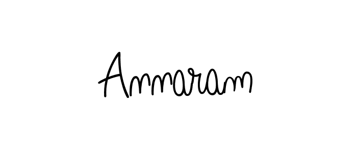 How to make Annaram name signature. Use Angelique-Rose-font-FFP style for creating short signs online. This is the latest handwritten sign. Annaram signature style 5 images and pictures png