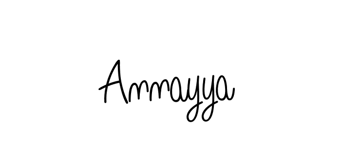 Make a beautiful signature design for name Annayya. With this signature (Angelique-Rose-font-FFP) style, you can create a handwritten signature for free. Annayya signature style 5 images and pictures png